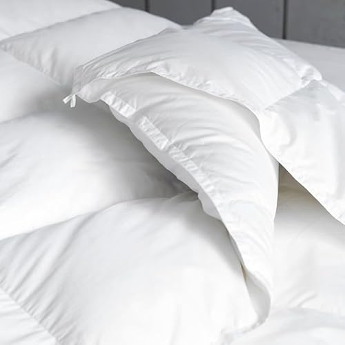 [ダブル]羽毛布団 二枚合わせ・デュエット マザーグースダウン93%(無地・ホワイト)