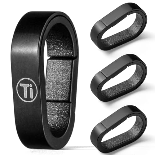 Image of TISUR Titanium Key Ring Clip, Small Carabiner Keychain,Mini Snap Keyring