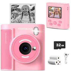 Zicor Kinderkamera Sofortbildkamera mit 32GB SD-Karte