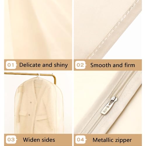 Sac à vêtements 3D beige pour protéger les manteaux déformés - 4