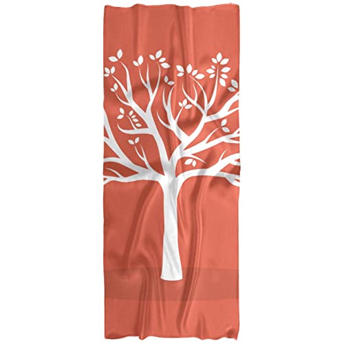 Écharpe légère multicolore feuilles-01 grand châle doux