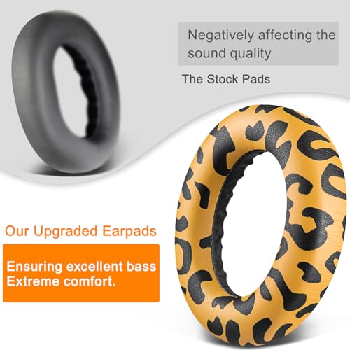 Image of SOULWIT Replacement Earpads for Bose QC Ultra /New QuietComfort Ultra(2nd Gen) Wireless Headphones, Ear Pads Cushions with Softer Protein Leather, High-Density Noise Isolation Foam - Tiger Stripes