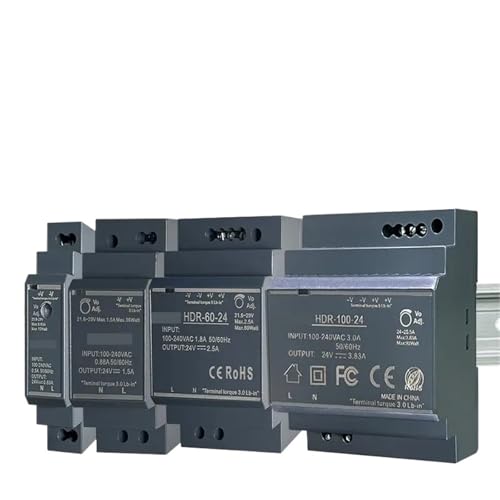 Fuente de alimentación conmutada HDR de 24V evita sobrecalentamiento en cuadros estrechos 1