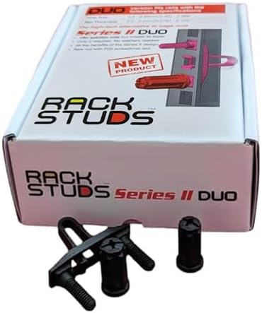 Rackstuds DUO20 1RU Series II Rack Mount Solution - Effortless Alternative to Traditional Rack Screws and Cage Nuts & Server Rack Screws Ideal for Server Hardware Setup - 20-Pack, Universal Version