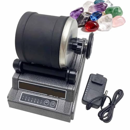 Kit pulidor de rocas para adultos con capacidad de 2 kg y base de metal duradera