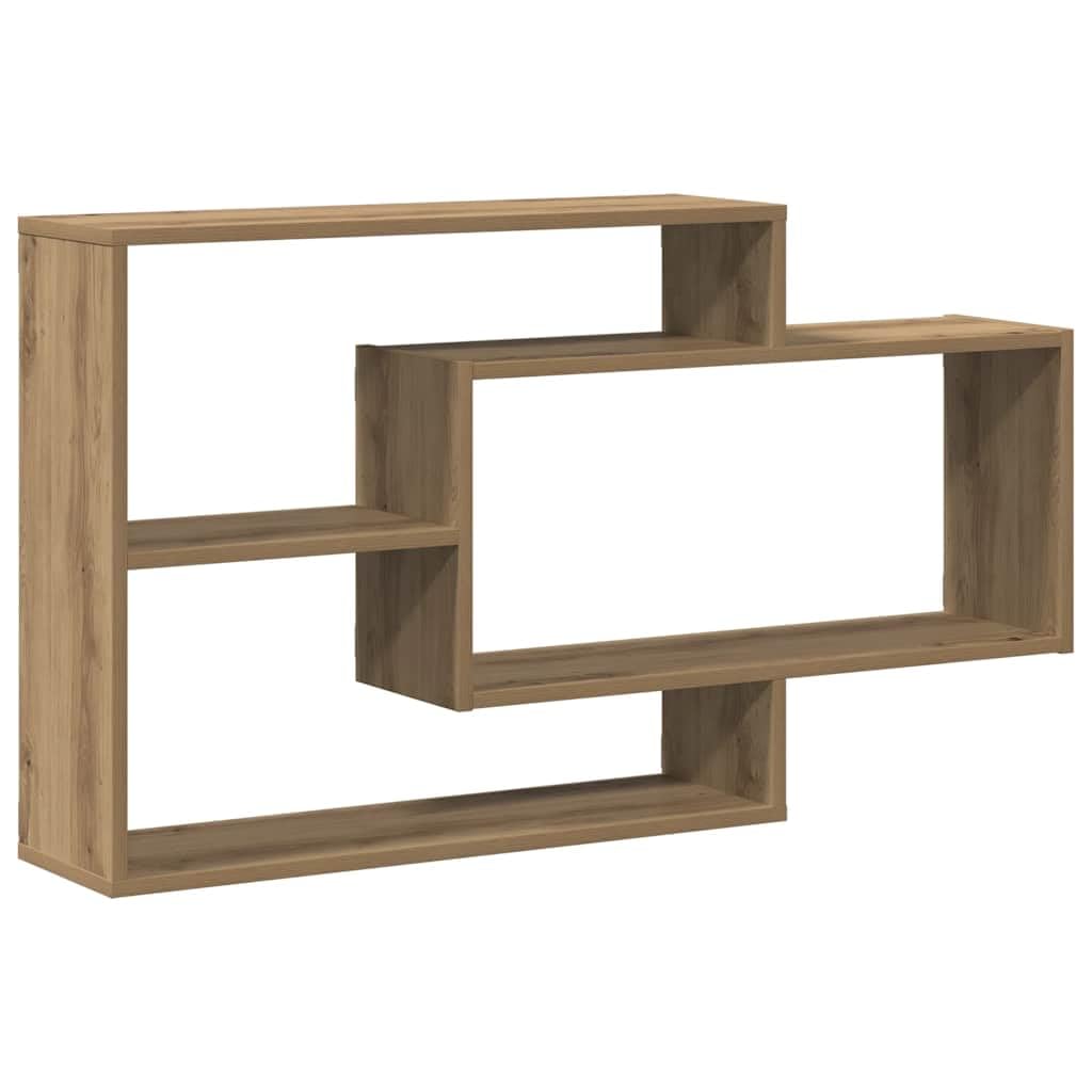 Meuble de rangement suspendu bois étagère murale 104 cm salon bureau