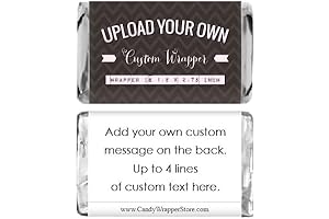 100 Personalized Chocolate Candy Bar Wrappers