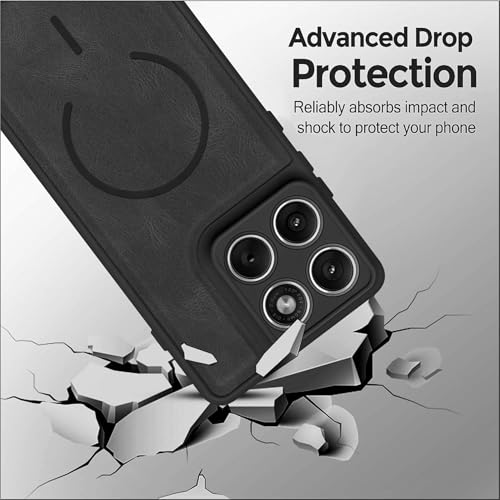 Image of SBMS Back Cover for Motorola Edge 70 5G | Ultra Slim Soft Rubberised Hard Case | Oil Feel Soft Leather Back | Mag-Safe Design (Mag-Safe Not Support) | Camera Protection Case for Moto Edge 70 (Black)