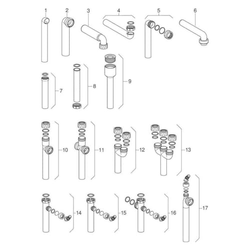 Geberit Ausgussbecken-Ablauf d 50 mm weiss in PP mit Anschlussgewinde 152741111
