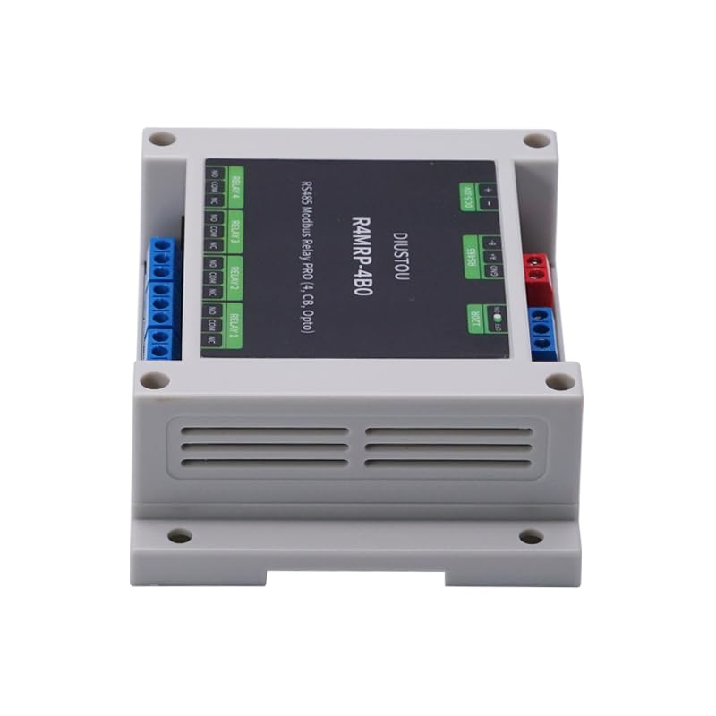 RS485 Relay Modbus RTU Protocol Control 5-32V Voltage Industrial Grade Controller with ABS housing DIN Rail mounting (4-Channel)