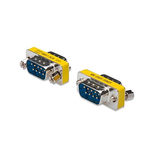 DIGITUS D-Sub 9 Gender-Changer - Adapter - 9-Pin Kupplung - Stecker zu Stecker - RS-232 - RS-485 - TTL - Metallgehäuse