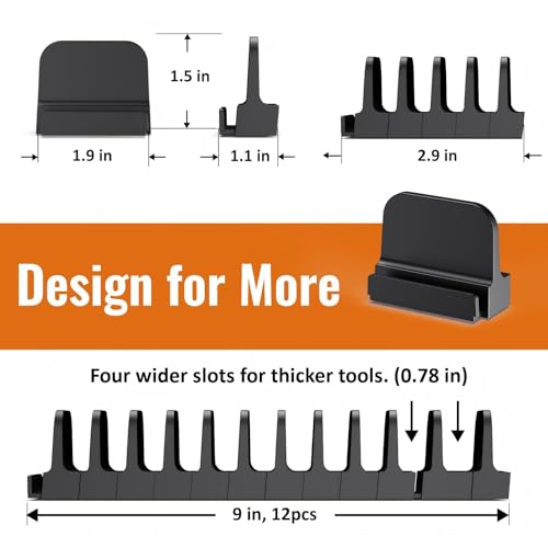 Image of DEHOYI 24 pcs Magnetic Plier Organizer Set for Toolbox & drawer Storage|Modular Plier holders for Mechanics, Technicians, Space-Saving & Quick-Access,Gift for father and boyfriend(Black)