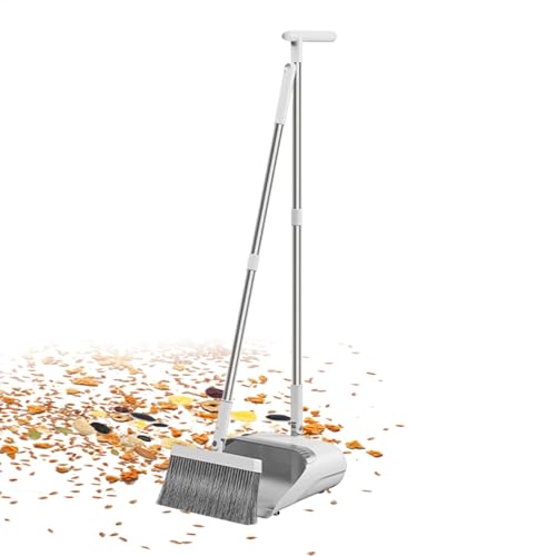 Samuliy Combo de recogedor y cepillo para polvo | Combo de recogedor y cepillo plegable, escoba plegable flexible y recogedor para el hogar, cocina, sala de estar