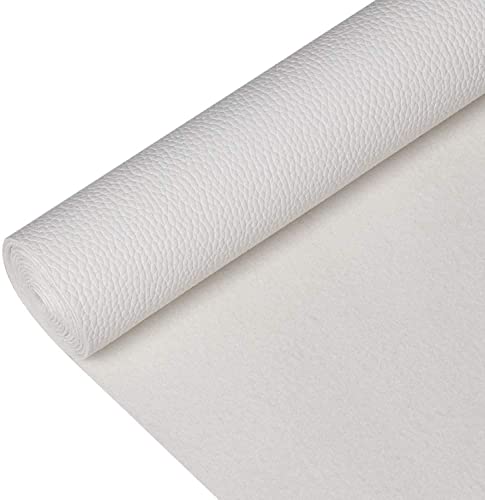 Image of Rexine Fabrics Upholstery Rexine Artificial Leather Sheet for Crafts /Sofas /Chairs /Auto Seat Covers Furnishing (4 Meter, White)