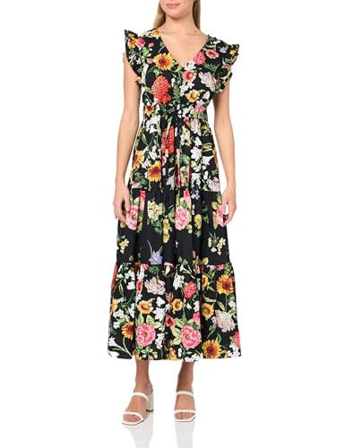 Image of Anne Klein Womens Drawstring Waist Maxi with Ruffle SLVS
