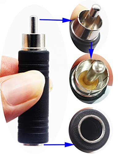 Adaptador 6.35mm a RCA, pack 5 unidades miniatura 7