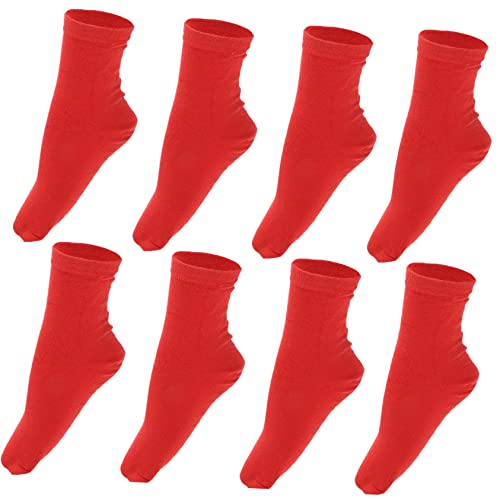 HONMEET 4pairs Self-heating Cotton Socks of Elastic Thermal Socks for Men Women Comfortable Stretchable Design Non- Bottom for Outdoor Activities