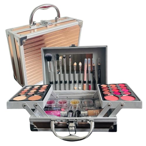 Maleta De Maquiagem Completa Profissional 54 Itens + Pincéis