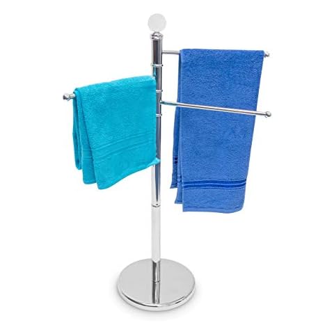 Relaxdays Freestanding Stainless Steel Towel Rack Cover