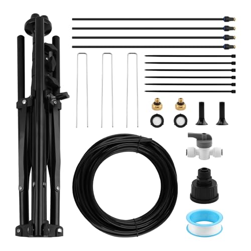 Zorivane Standing Misters for Outside Patio, Adjustable Height 3.38-5.25 FT Stand Misting System for Cooling Outdoor, 25.59 FT Water Mister for Mist Playing, Backyard, Sprinkler by Zorivane - Image 7