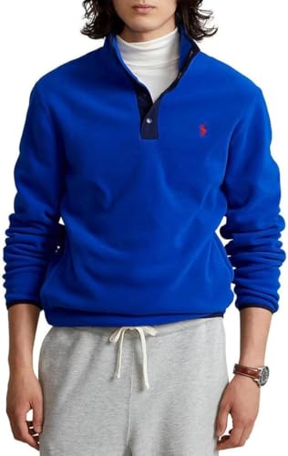 POLO RALPH LAUREN Herren Fleece Pullover Jacke Sweater Schnappverschluss,...