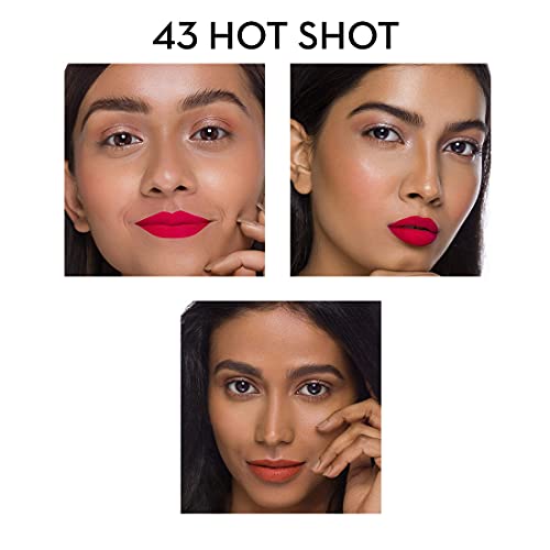 Image of SUGAR Cosmetics Smudge Me Not Liquid Lipsticks for Women | Transferproof & Waterproof | Lasts 12+ Hours | Matte Lipstick | 1.1ml - 43 Hot Shot