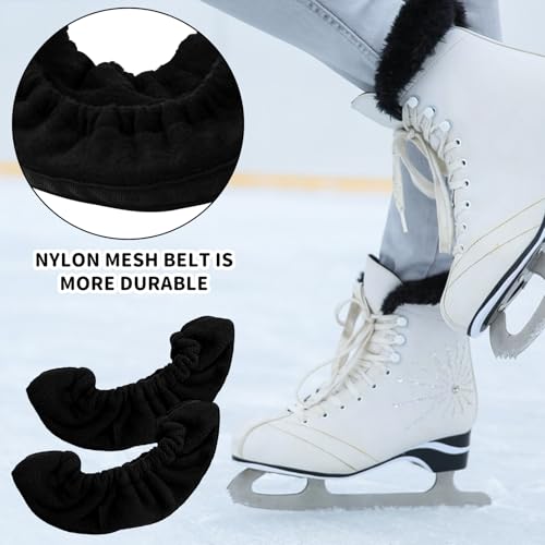 Simsky Kufenschoner für Schlittschuhe, 1 Paar Elastische Kufenstrümpfe als Schlittschuhschoner – Kufenschutz Zubehör für Eishockey & Eiskunstlauf – Passend für Damen, Herren und Kinder (Schwarz)