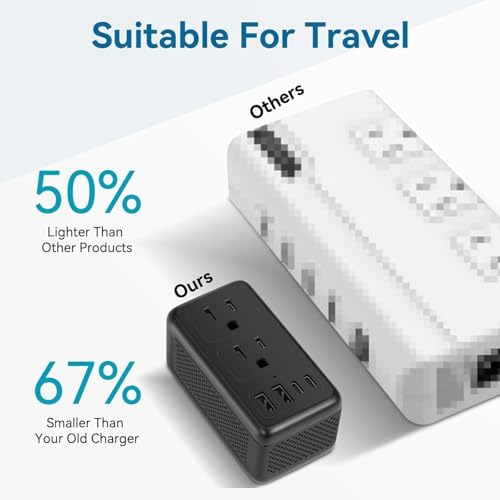Image of Upgraded 2000W 220V to 110V Voltage Converter US to Europe, Power Converter European Travel Converter for Hair Dryer, Power Converter Adapter Combo with 1 USB A 3 Type C for 160 Countries (3C1U)