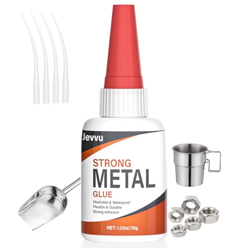Jevvu Super Glue for Metal, Clear Instant Cyanoacrylate Adhesive for Metal Repair, Waterproof,...