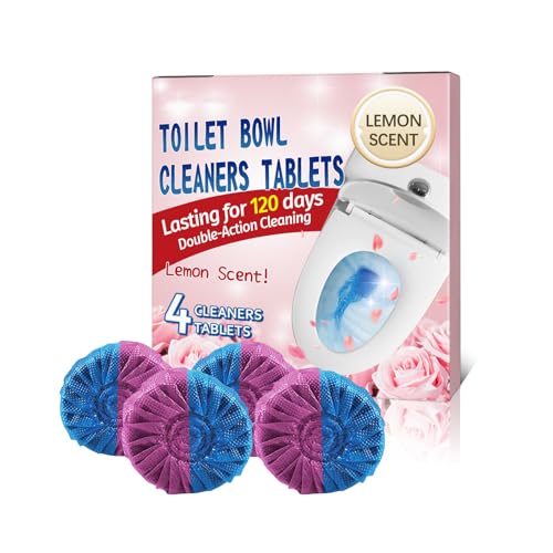 Toilet Tank Cleaner Tablets,Pastillas Cisterna WC,Limpieza Profunda,Tanques Agua Para Inodoros,4PC