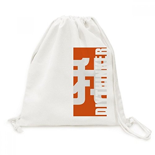 Sac à dos à cordon en toile style Chinois pour le quotidien
