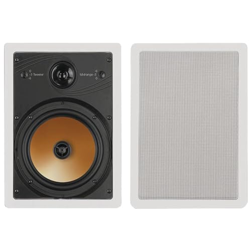 BIC America HT8W 8-Inch 3-Way Acoustech Series In-Wall Speakers, 1 Pair