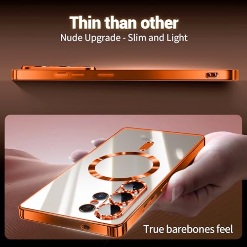 Coque S25 Ultra orange fine protectrice compatible MagSafe de 6,9" - 3