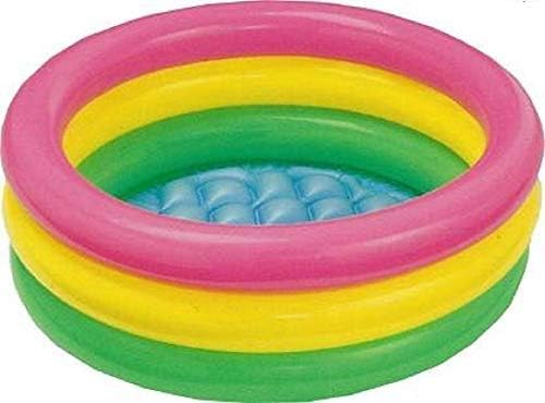 AdiChai Inflatable Baby Bath Tub Pool 2Ft Circular (Multicolor)