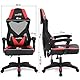 AMS GAMING GAMING02-REDGaming-Stuhl, Mesh-Bürostuhl, Schwarz-Rot, Neigbar bis 135°, max. 130 kg