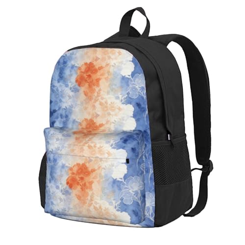 ZASJTO Spring Scarlet Floral Print Backpack Adults Travel Backpack With