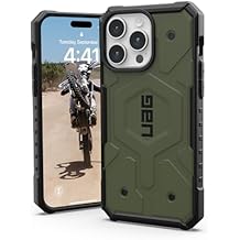 URBAN ARMOR GEAR UAG [Updated Ver] Compatible with iPhone 15 Pro Case 6.1" Pathfinder Olive Drab Built-in Magnet Compatible with MagSafe Charging Rugged Military Grade Dropproof Protective Cover