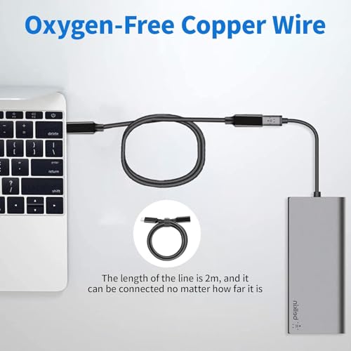 Image of USB C Extension Cable 1 Meter, 60W USB Type C Male to Female Fast Charging Cable, Compatible with iPad Pro, MacBook Pro, Dell, Black