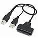 Price comparison product image BABZTECH Dual USB 2.0 to Sata Converter Adapter Cable Compatible with Seagate, Fujitsu, WD Digital, Samsung, Vertex, Toshiba, Kingston,Lenovo, HP, Cisco, Hitachi, Adata, Dell, External Hard Drive