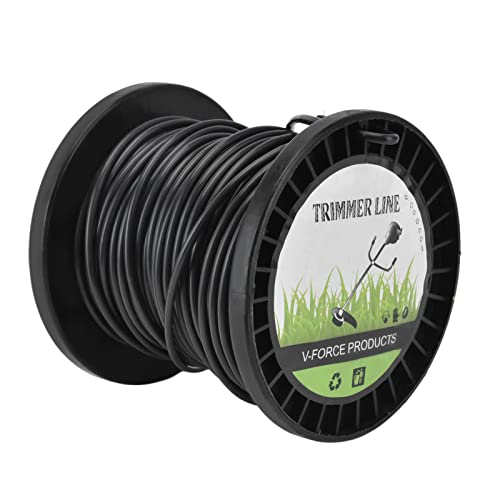 KIMISS Hilo Redondo para Cortacésped de 3, M Negro: Hilo de Nailon Eficiente y Silencioso para Cortacésped y Podadoras, Ideal para Jardines (30M)