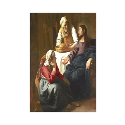Christ in The House of Mha Mary Vermeer affiche toile chambre moderne