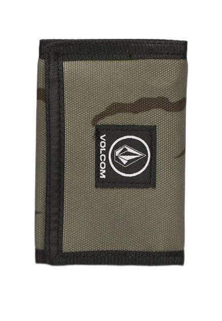 Image of Volcom Mens Box Stone Wallet Slim Bifold Modern Minimalist RFID Blocking Design for Daily Use and Durable Travel Organization with Signature Stone Logo Branding