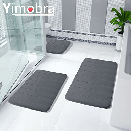 Yimobra 3-teiliges Badematten-Set, Memory-Schaum, 44,1 x 24 + 31,5 x 19,8 und U-Form für Badezimmerteppiche, WC-Matten… – Bild 7