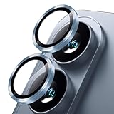 AFARER for Samsung Galaxy S25 Edge Camera Lens Protector, Individual Metal Ring Tempered Glass Lens Cover, [Strong Adsorption] Scratch Resistant Ultra-Thin HD Clear Lens Cover, 1 Set-Blue
