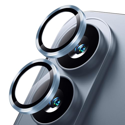 AFARER for Samsung Galaxy S25 Edge Camera Lens Protector, Individual Metal Ring Tempered Glass Lens Cover, [Strong Adsorption] Scratch Resistant Ultra-Thin HD Clear Lens Cover, 1 Set-Blue