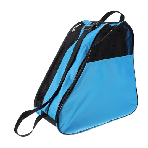 SUPVOX Roller Skates Bag Skating Shoes Storage Bag Large Capacity Shoulder Bag Blue Semi-mesh Design