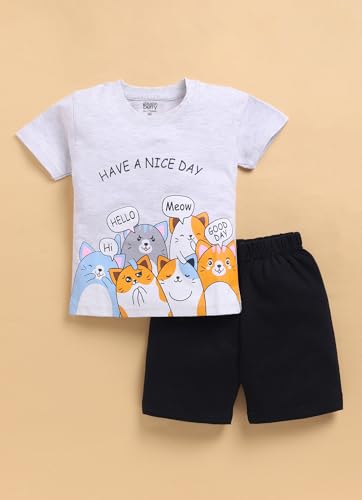 Image of Toonyport Boys Summer 3 Packs Of T-shirts and Shorts Combo Set (Multicolors)