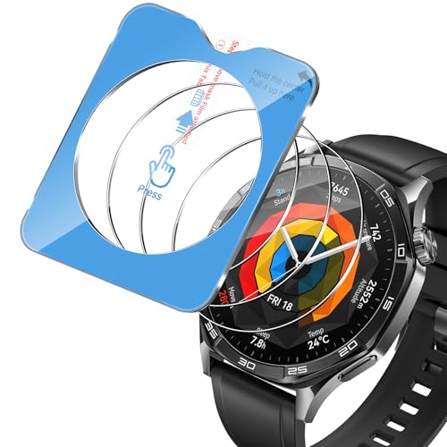 Aerku Protector de Pantalla para Huawei Watch GT5 46mm/Watch GT 5 Pro 46mm, [3 Pcs] 9H Alta Sensibilidad Resistente a Arañazos Cristal Templado Vidrio con Ayuda de Posicionamiento para la Instalación