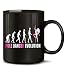 Produktbild Pole Dancer Evolution Tanzsport 2023 Geburtstag Geschenk Fun Tasse Becher Kaffeetasse Kaffeebecher Schwarz