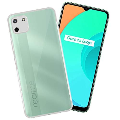 Image of Back Cover for Realme C11, Silicone, Rubber Anti Dust TPU-Transparent